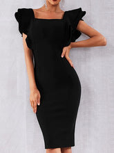 Black Slim fit Hip Skirt Dress